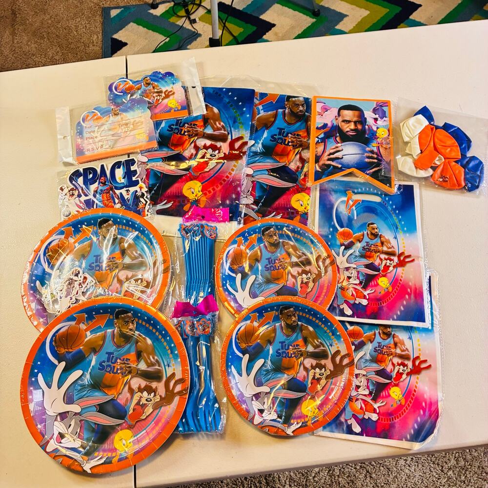 Space Jam A New Legacy Party Supplies Lot LeBron James Looney Tunes 20 Guests